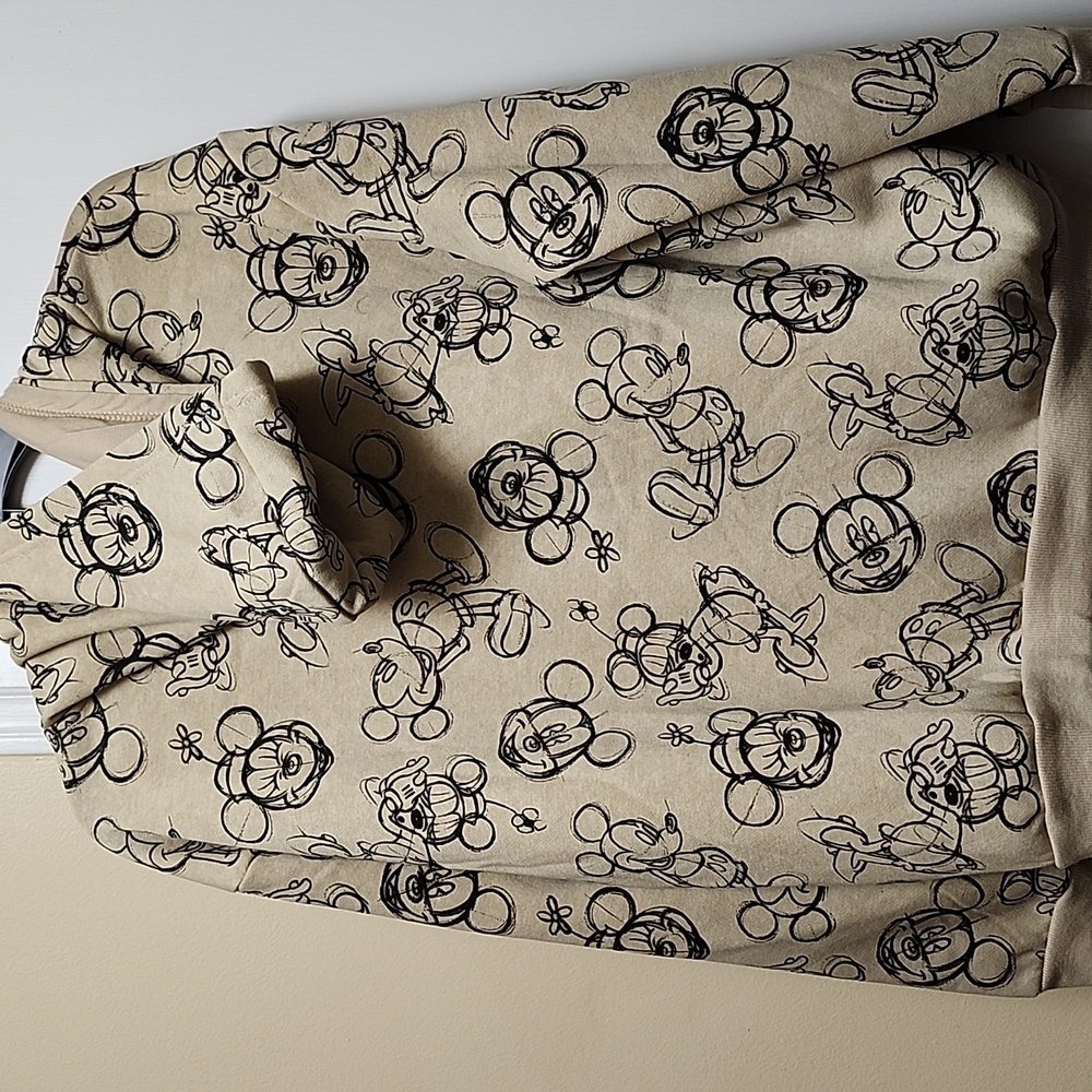 Disney Tan Mickey Mouse Hoodie Jacket - Picture 2 of 3